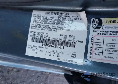 2012 Ford Fusion Se from USA, damaged, VIN 3FAHP0HA7CR345418